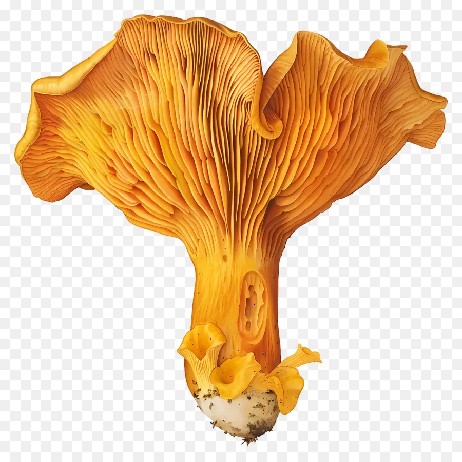 Chanterelle Mushroom，Cogumelo PNG