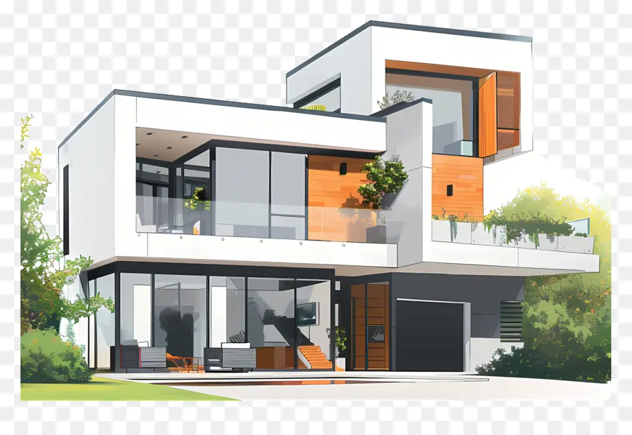 O Modern House，Arquitetura Moderna PNG