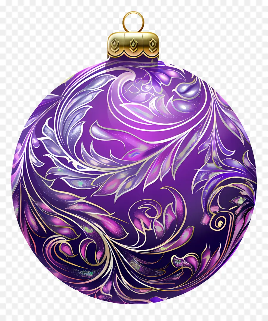 Enfeite De Natal，Bola Ornamental Roxa PNG