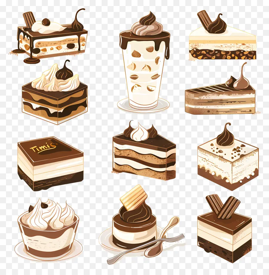 Sobremesas De Chocolate，Bolos PNG