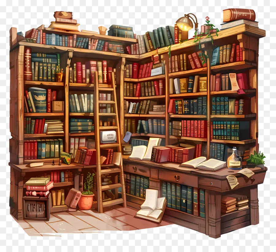 Livraria，Estantes De Livros PNG