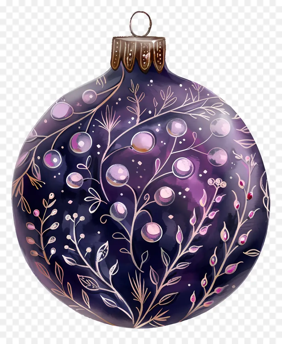 Enfeite De Natal，Ornamento Roxo PNG