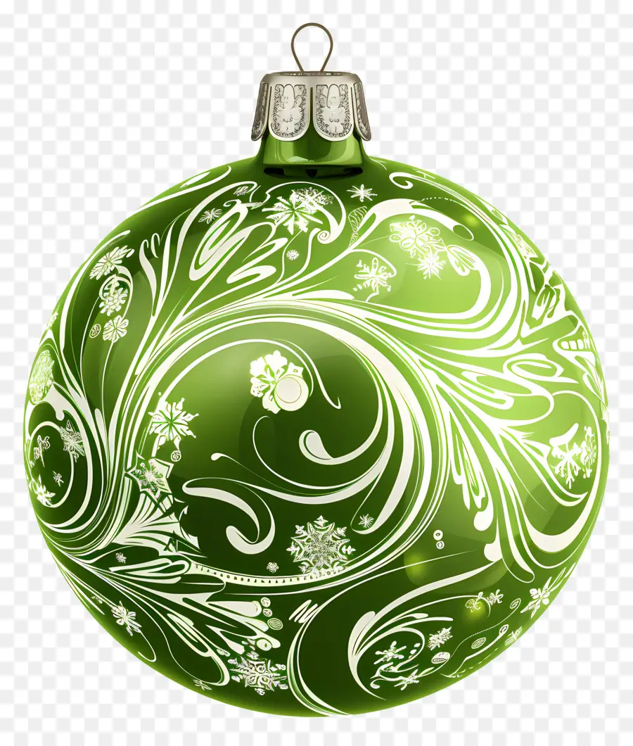 Enfeite De Natal，Ornamento De Vidro Verde PNG