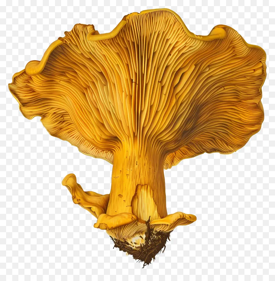 Chanterelle Mushroom，Cogumelo PNG