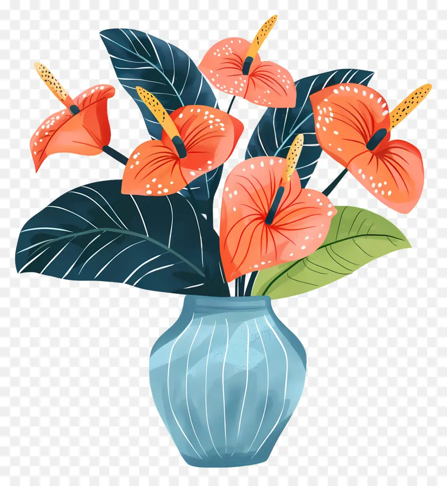 Flor Tropical，Floral Vaso PNG