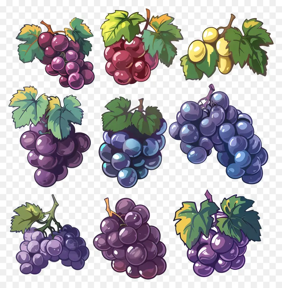 Uvas，Fruta PNG