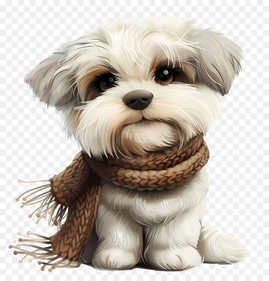 Cão Bonito，Cachorro Branco Pequeno PNG