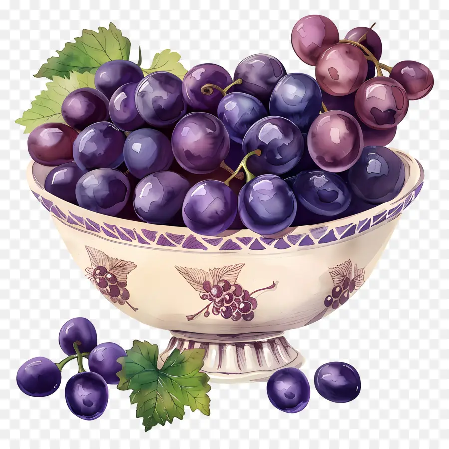 Uvas，Tigela PNG