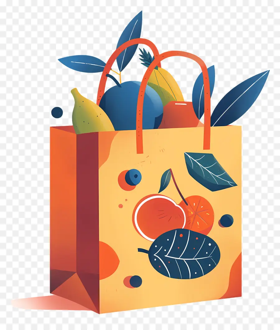 Sacola De Compras，Frutas PNG