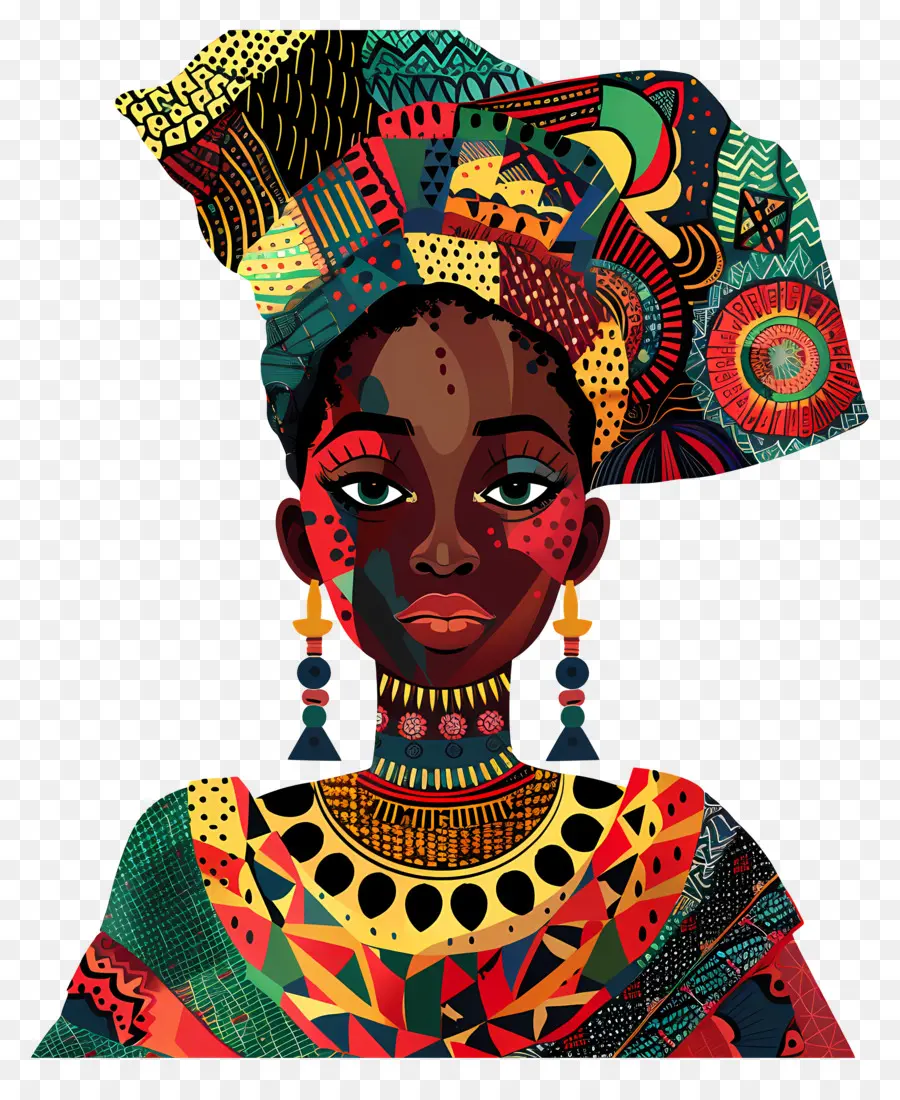 Africana Feminina，Moda Africana PNG