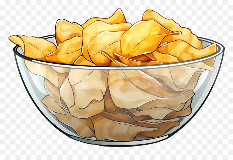 Tigela De Fichas，Fichas Fritas Crocantes PNG