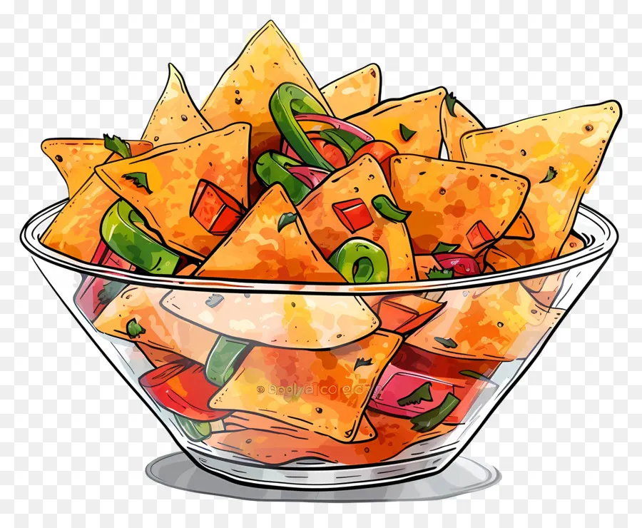 Tigela De Nachos，Microplaquetas Do Tortilla PNG