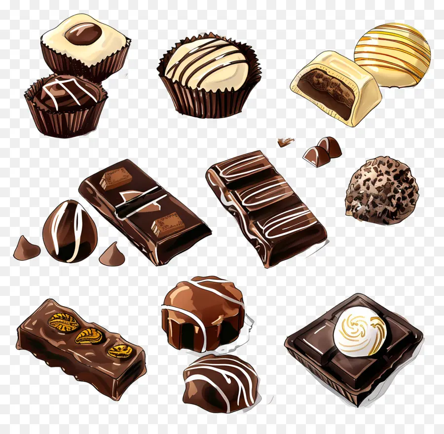 Chocolates Sortidos，Doces PNG