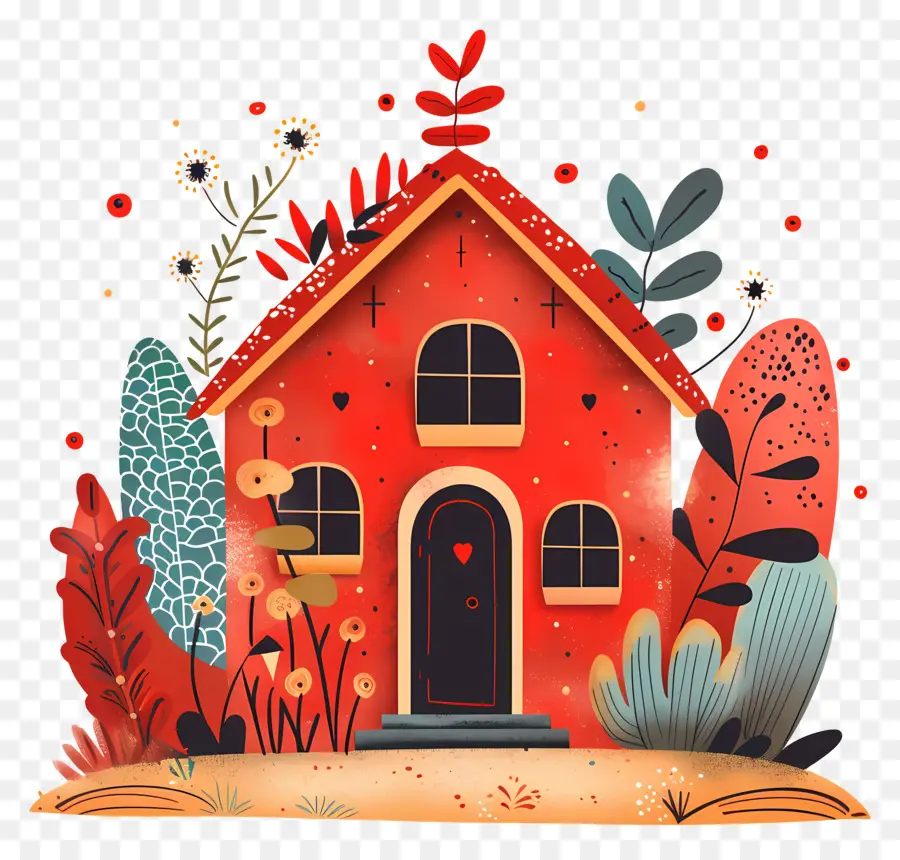 Casa Fofa De Doodle，Lar PNG