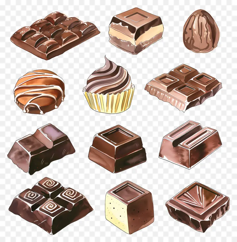 Chocolates Variados，Doces PNG