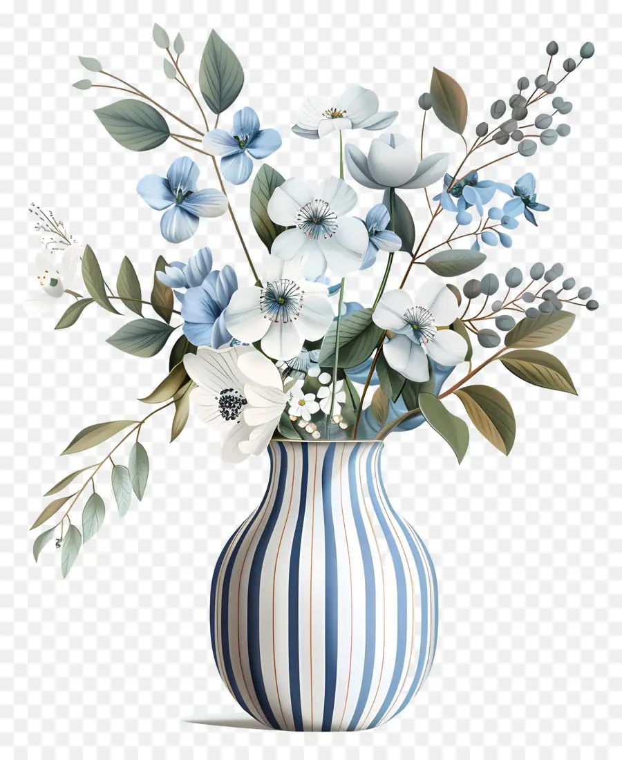 Nolina，Azul E Branco Flores PNG