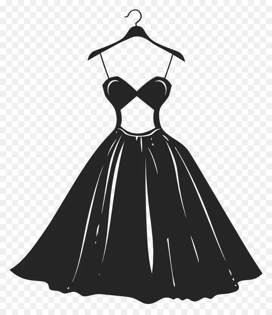 Vestido No Cabide，Vestido Preto PNG