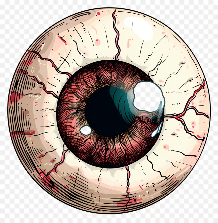 Halloween Eyelall，Olho De Sangue PNG