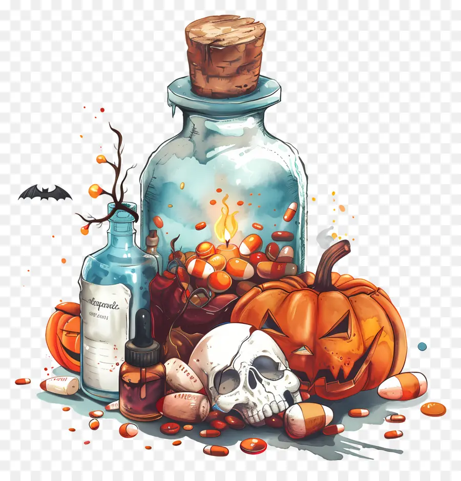 Decorações De Halloween，Abóbora PNG