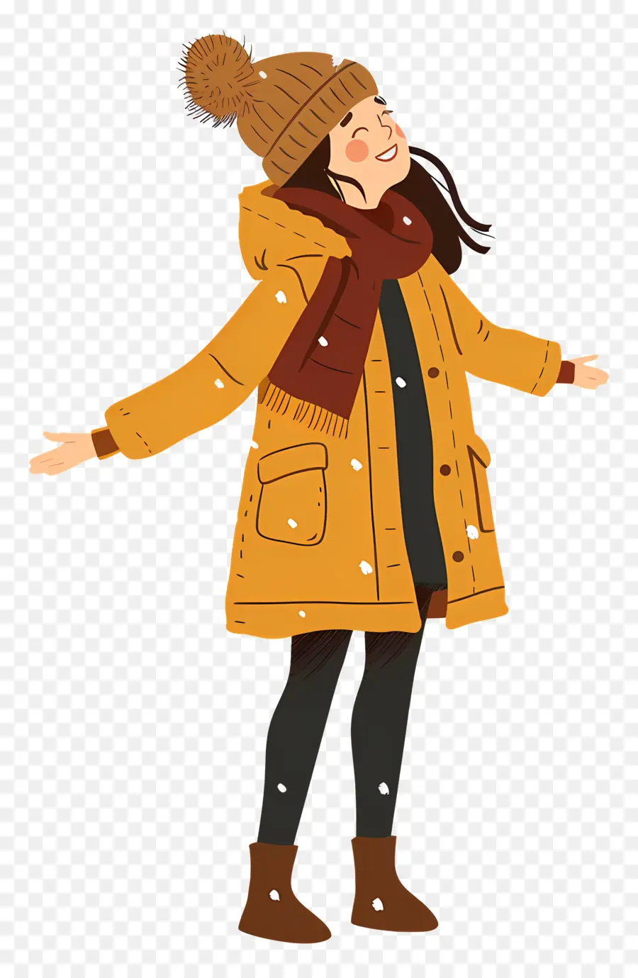 Garota No Inverno，Moda Inverno PNG