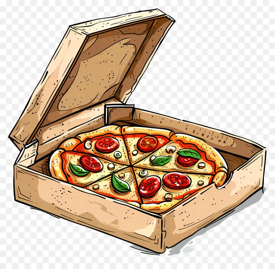 Pizza Na Caixa，Pizza PNG