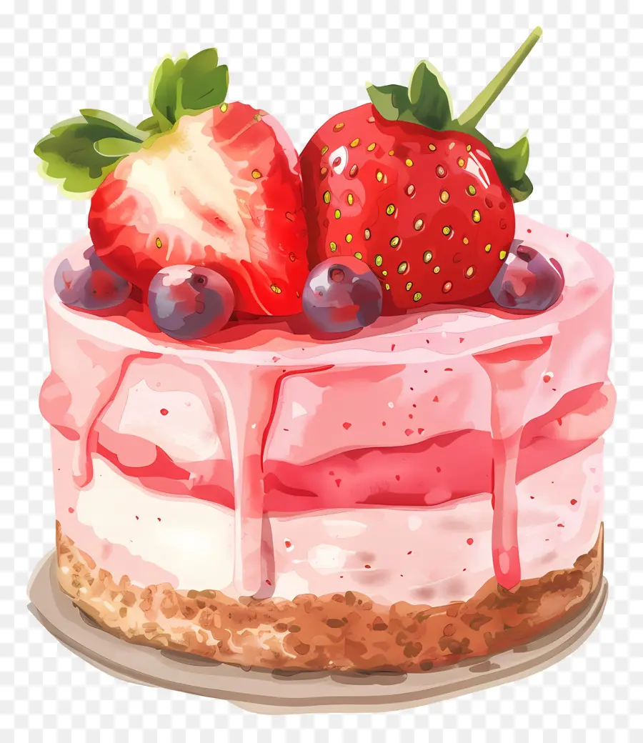 Cheesecake De Frutas Vermelhas，Bolo PNG