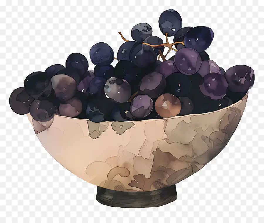 Tigela De Uvas，Vinho Tinto De Uvas PNG