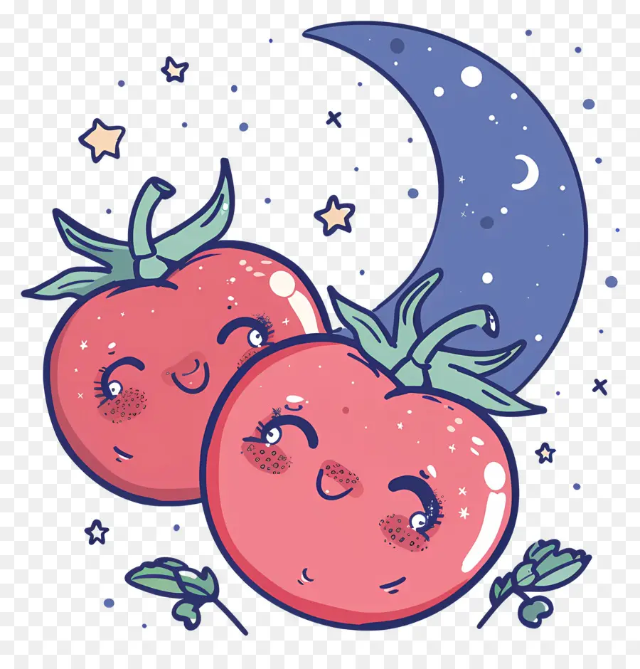 Tomates E Lua，Noite PNG