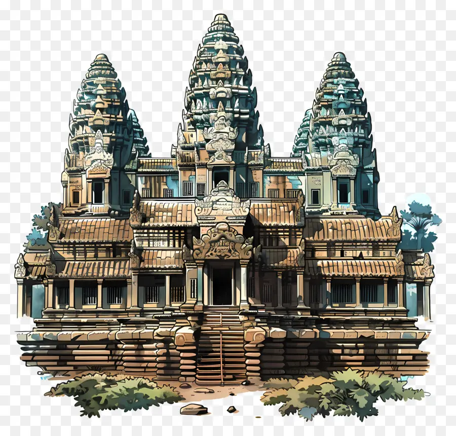 Angkor Wat，Templo Antigo PNG