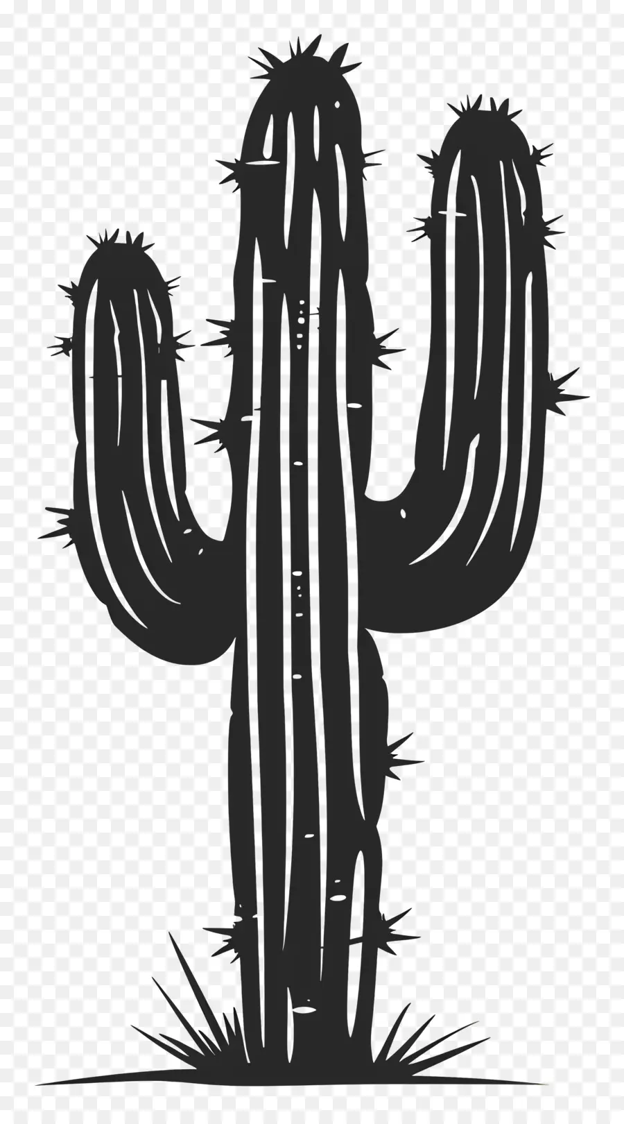 Saguaro Cactus Silhueta，Cactus PNG