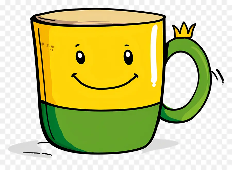 Cartoon Xícara De Café，Smiley Face PNG