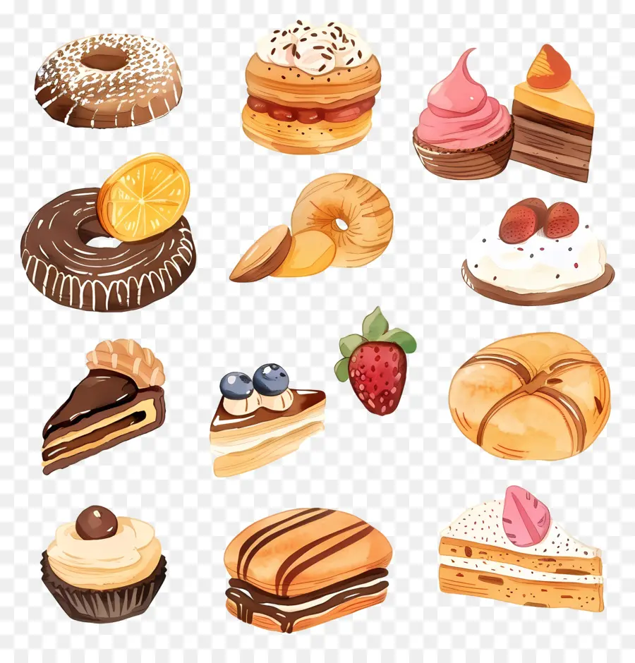 Doces，Sobremesas PNG