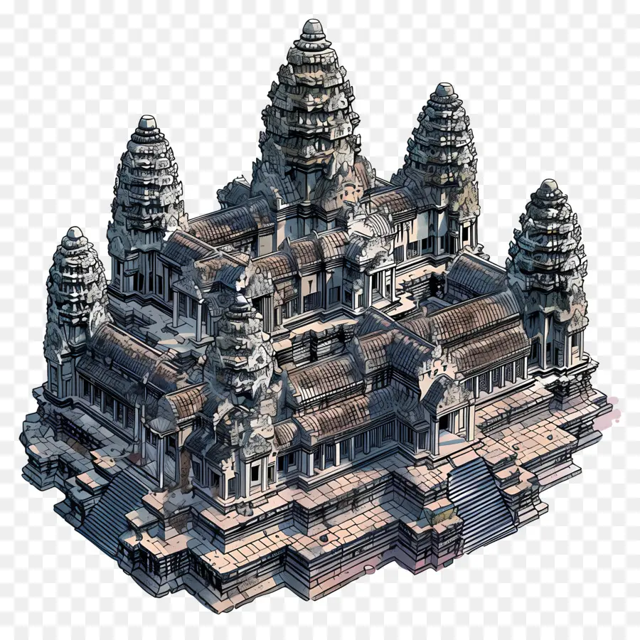 Angkor Wat，Templo De Pedra PNG