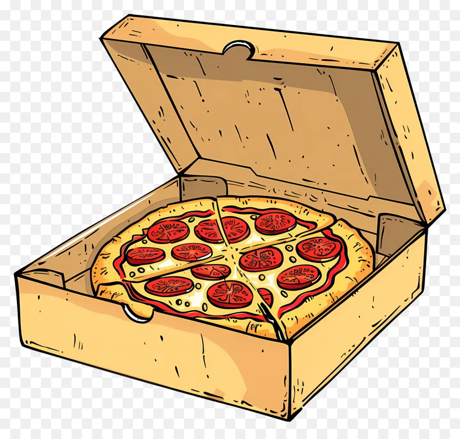 Pizza Na Caixa，Cartoon Pizza PNG