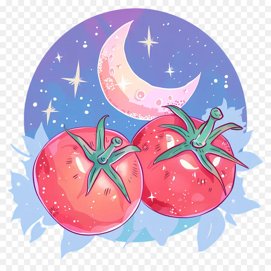 Tomates E Céu Noturno，Tomates PNG