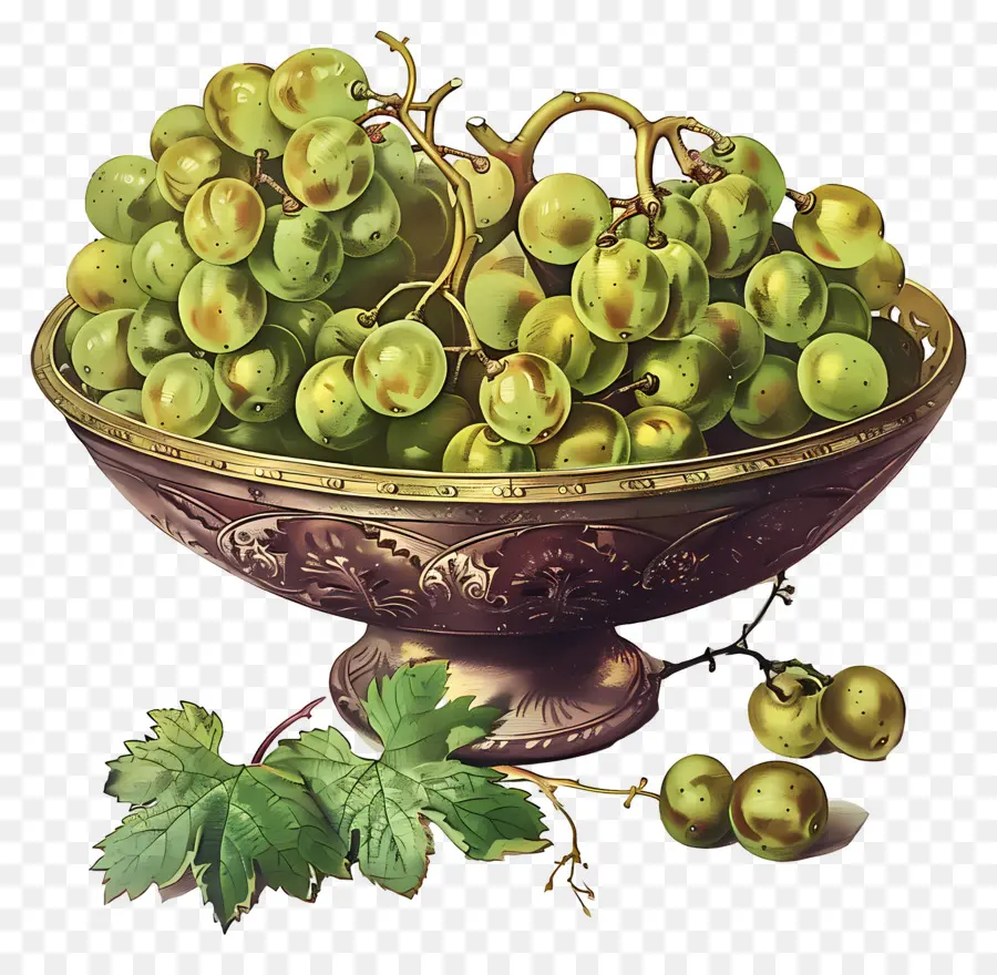 Tigela De Uvas，Fruta PNG