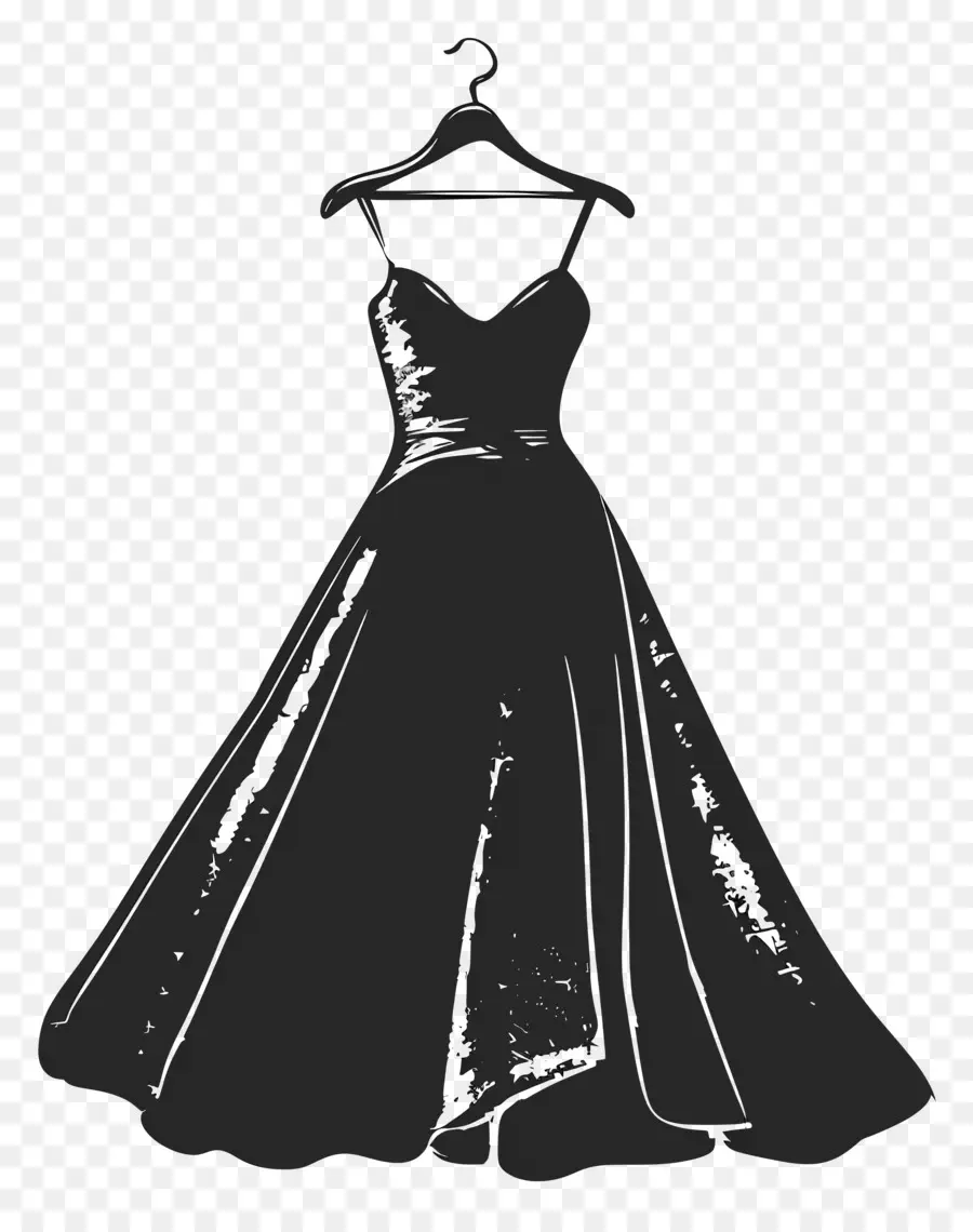 Vestido No Cabide，Vestido Preto PNG