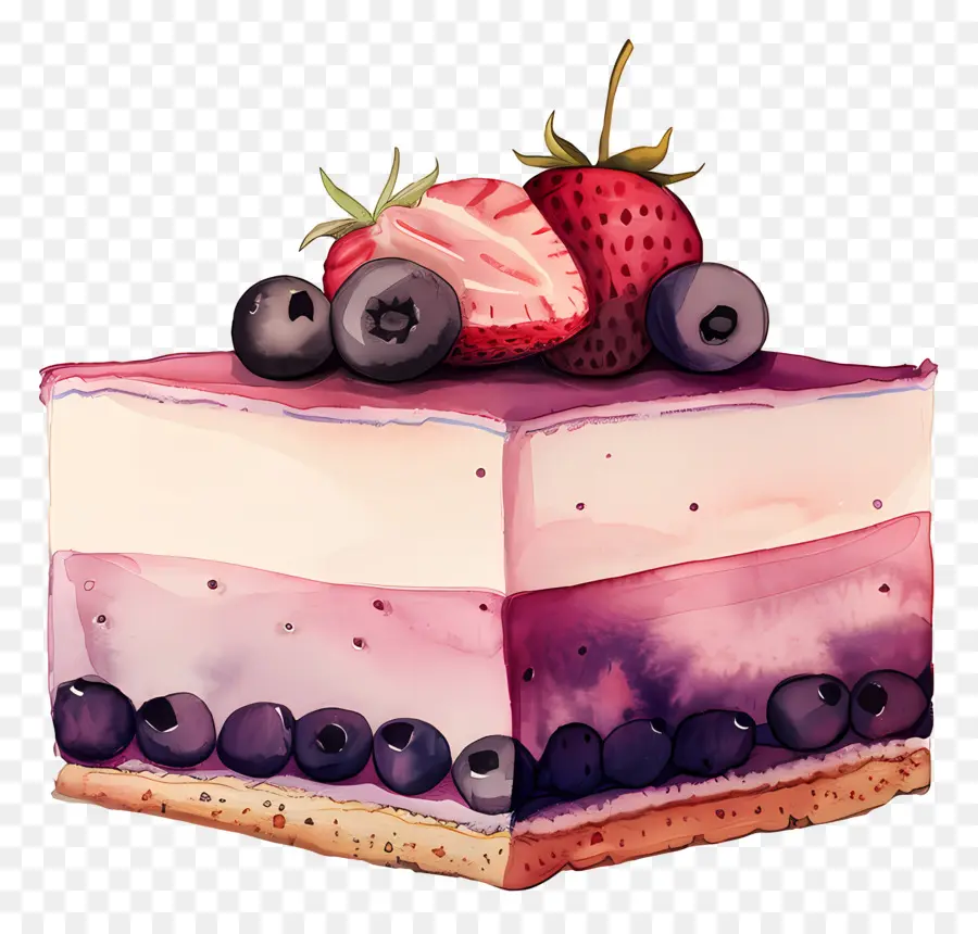 Bolo Mousse De Morango，Bolo PNG