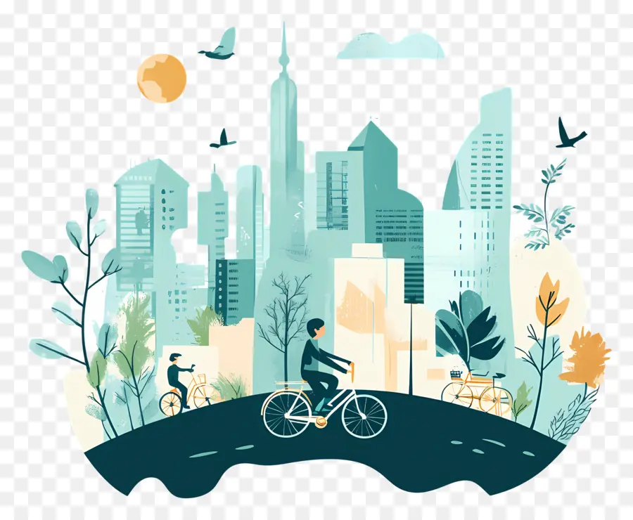 Dia Carfree Mundo，Paisagem Urbana PNG