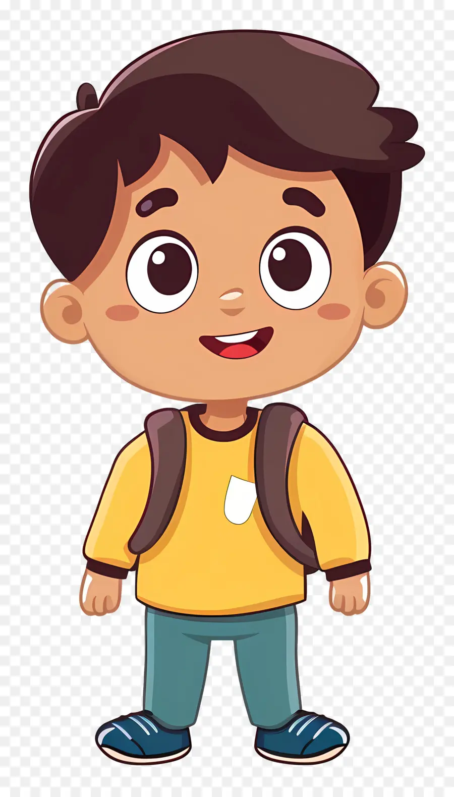 Cute Boy，Camisa Amarela PNG