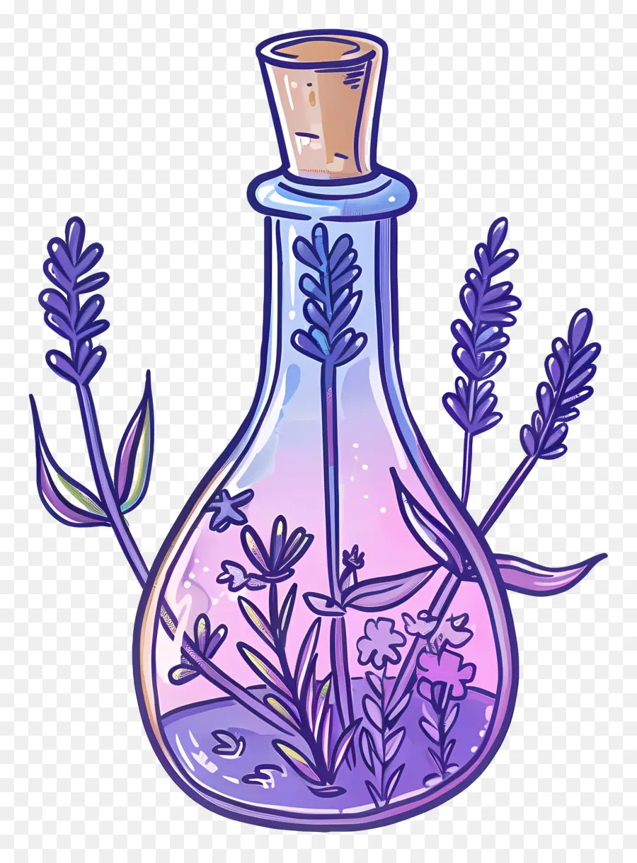 Garrafa De Poção De Lavanda，Magia PNG