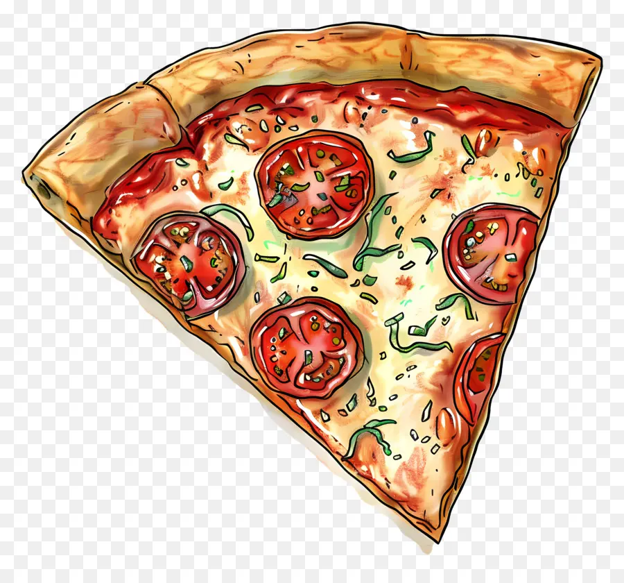 Fatia De Pizza，Tomate PNG