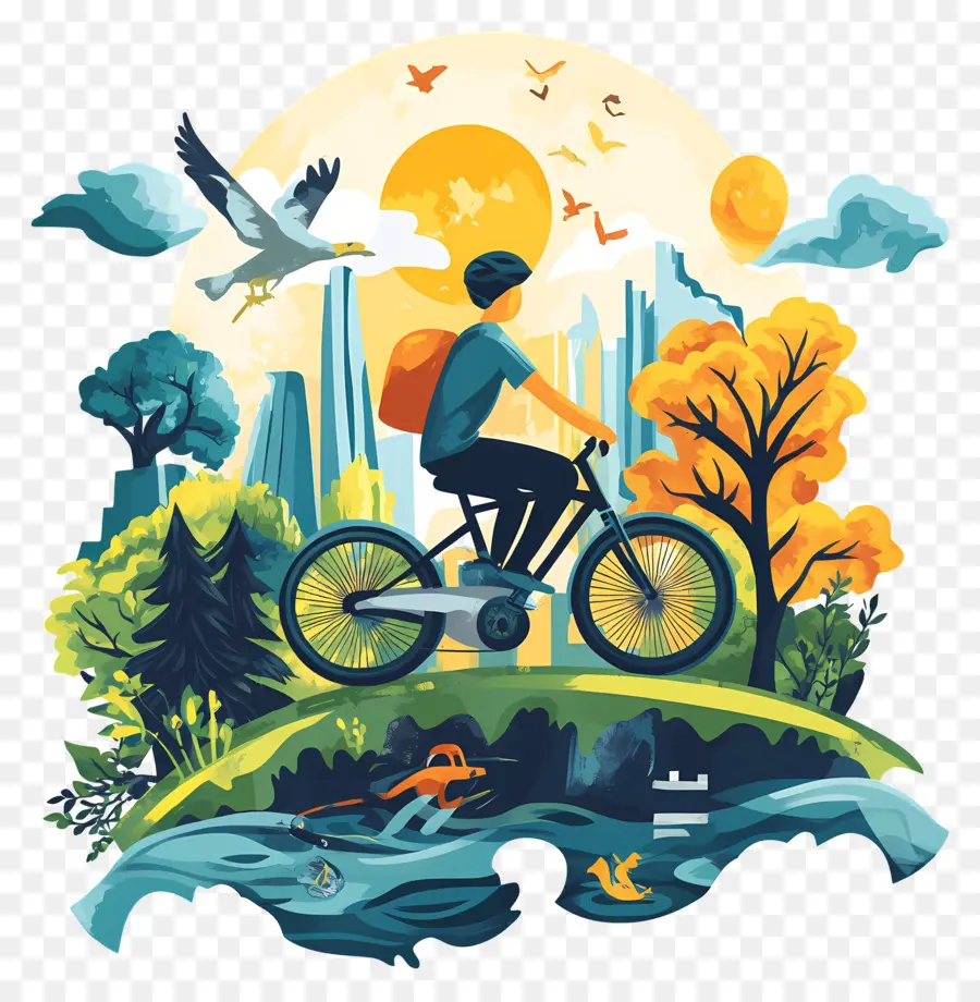 Dia Carfree Mundo，Bicicleta PNG