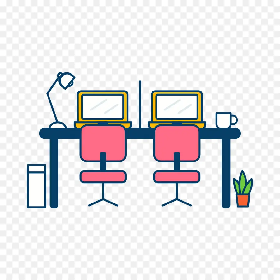 Coworking，Mesa De Escritório PNG