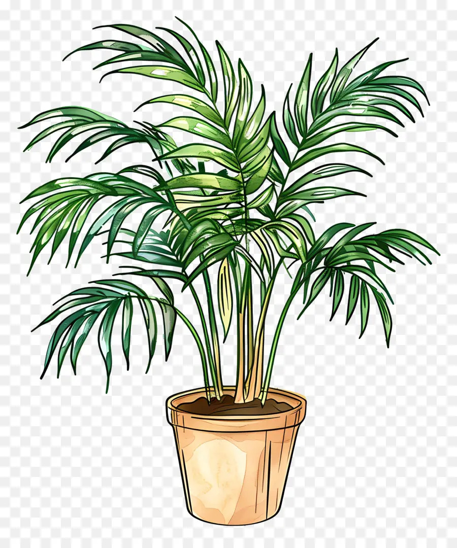 Palmeira De Salão，Planta Em Vaso PNG