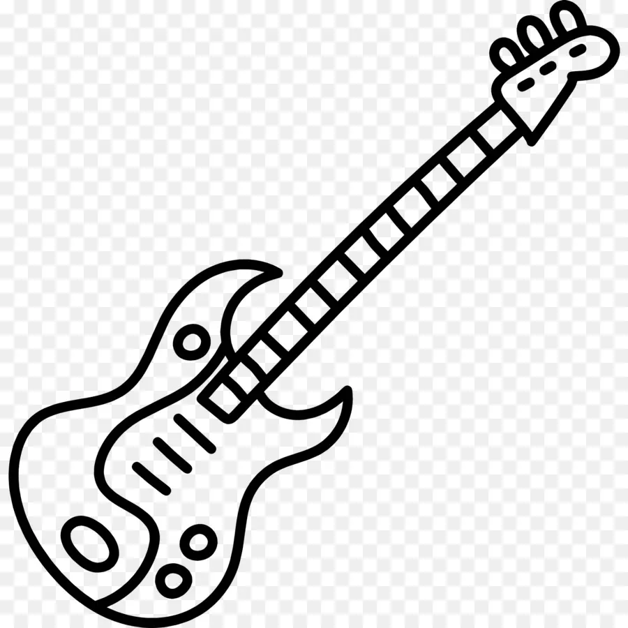 Guitarra Elétrica，Desenho De Linha PNG