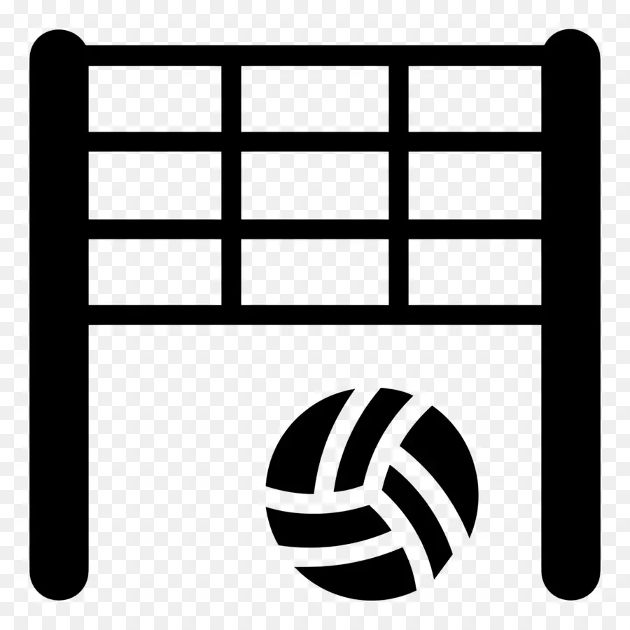 Rede De Vôlei，Rede E Bola De Voleibol PNG