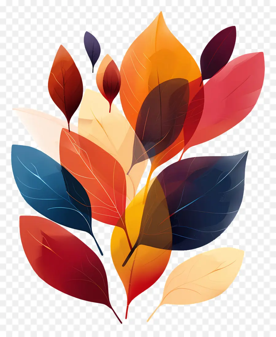 Autumn Leaves，Colorido PNG