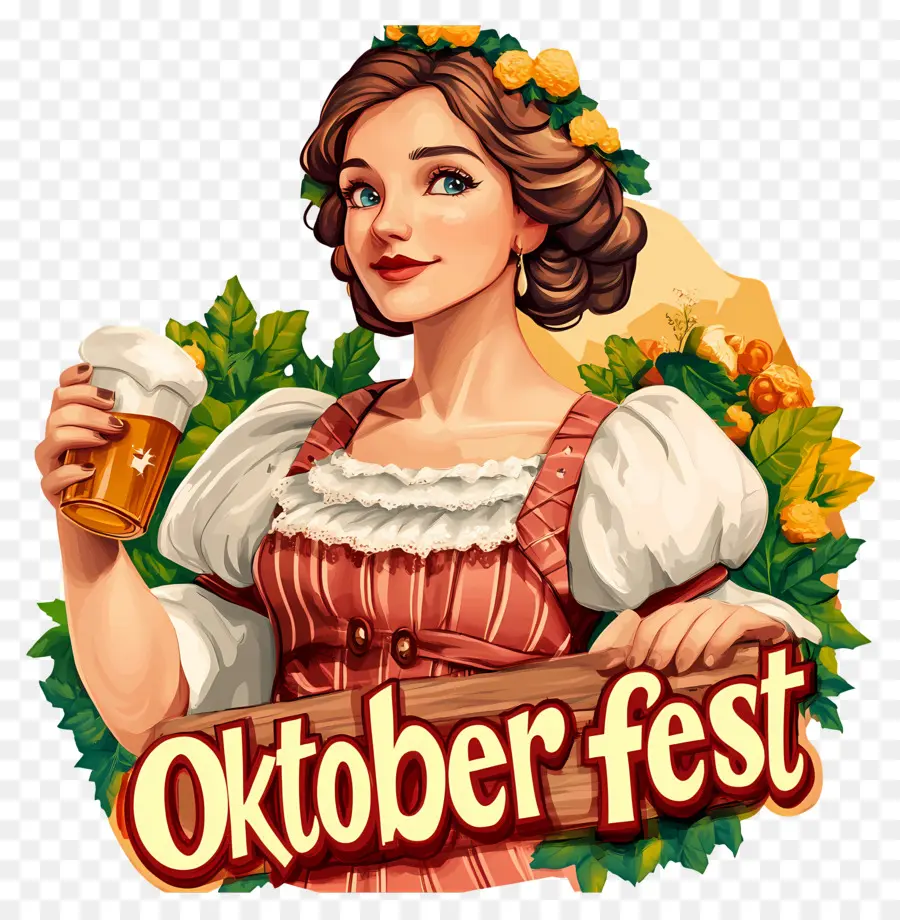 Oktoberfest，Mulher Da Oktoberfest PNG