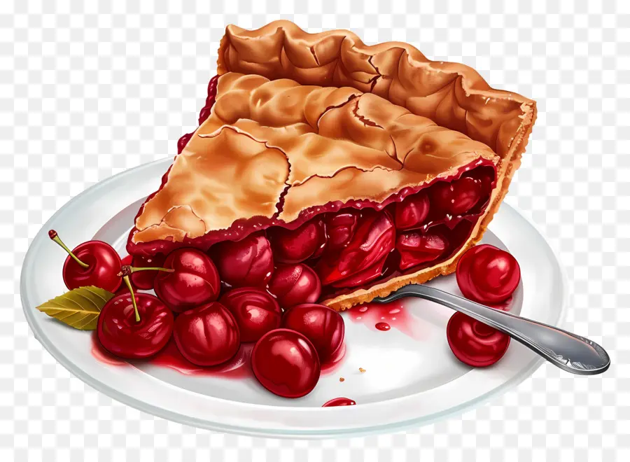 Torta De Cereja，Sobremesa PNG